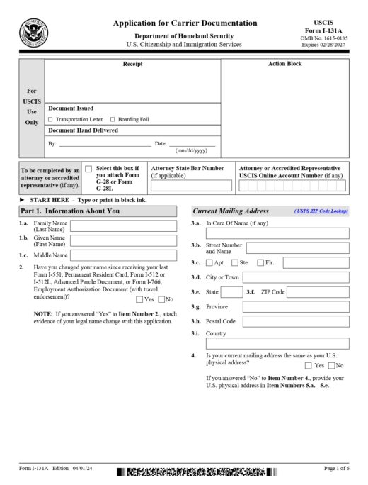 I-131A-Form