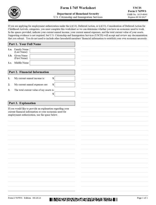 I-765WS-Form
